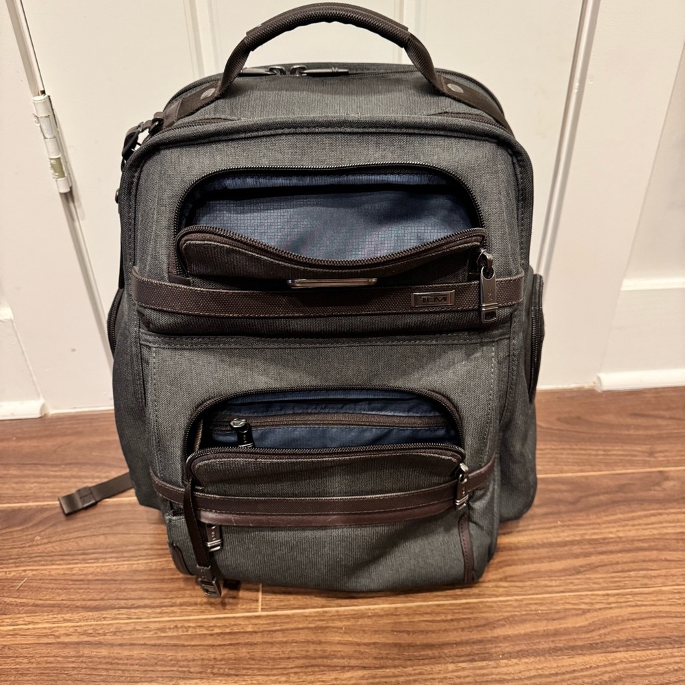 TUMI Gray and Brown Backpack - Picture 7 of 13